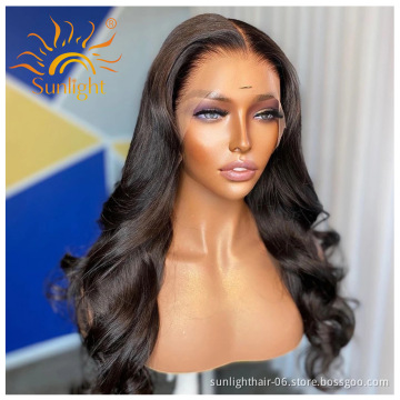 Sunlight 13x4 HDLace Front Wig wholesale price Straight loose water deep wave Real Human Hair Wigs For Black Woman Pre Plucked